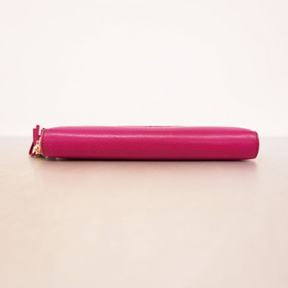 Gucci Long Wallet Soho 308004 Leather Pink Chien Pan Gold Hardware Women - Picture 2 of 10